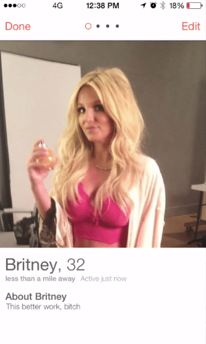Conta de Britney Spears no Tinder