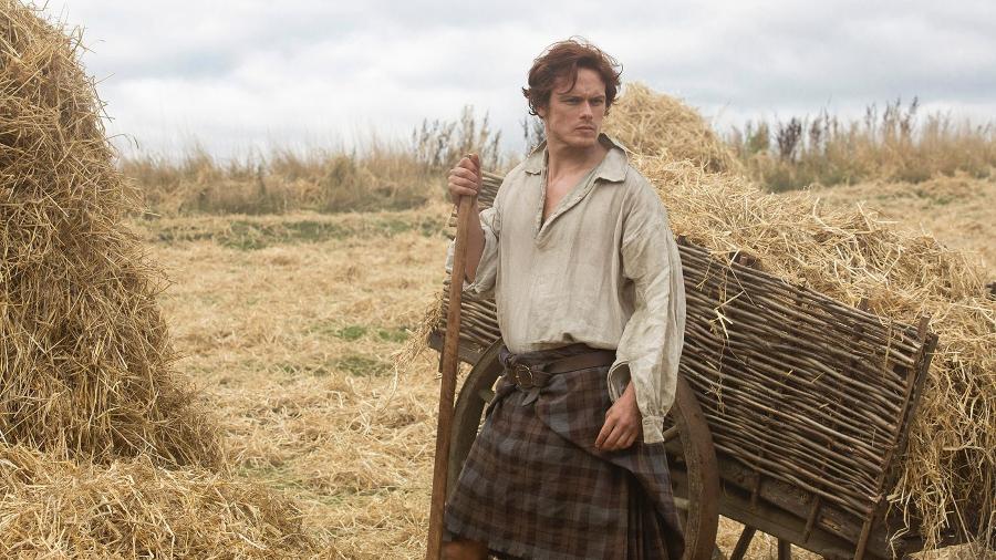 O ator Sam Heughan em cena da série "Outlander" - Ed Miller/Starz Entertainment/Reuters