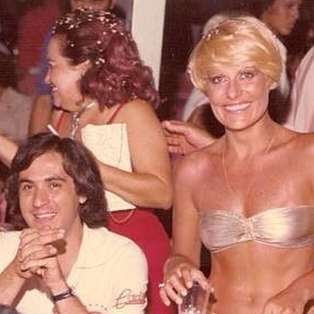 Os apresentadores Amaury Jr. e Ana Maria Braga na década de 70