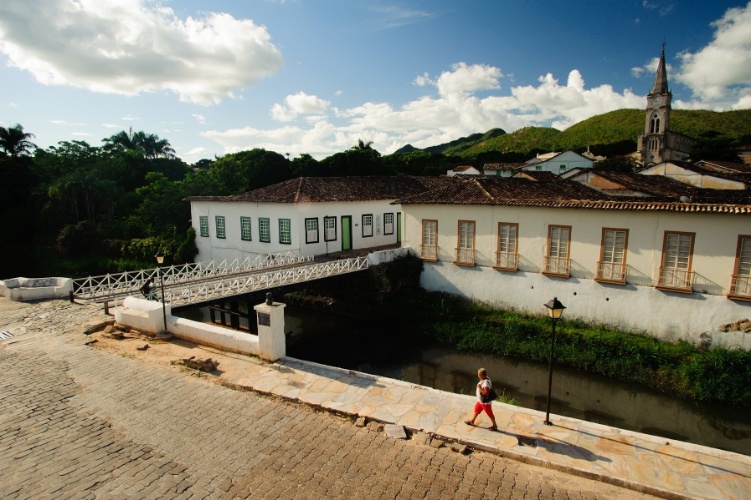 Vista de parte do bem preservado conjunto arquitetônico da cidade de Goiás