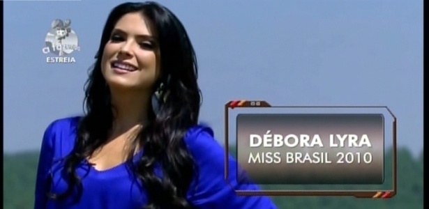 A Miss Brasil 2010 Débora Lyra na estreia de "A Fazenda 7"