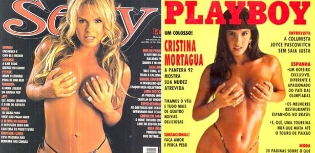 14.set.2014 - Montagem com capas de revista da ex-modelo Cristina Mortágua