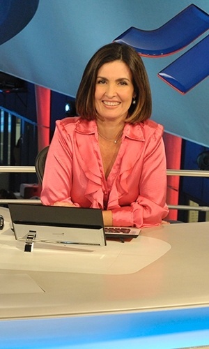 Fátima Bernardes na bancada do "Jornal Nacional"