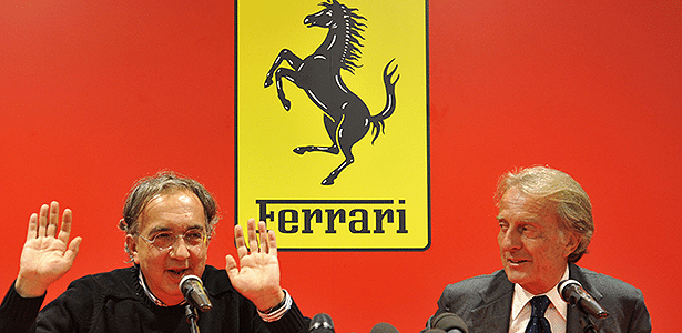 Montezemolo (à direita) achou que mandava na Ferrari; foi embora após 23 anos à frente da marca... e sete dias bastaram para a empresa mudar totalmente de rumo - Xinhua/Brancolini/Fotogramma/Ropi/ZUMA Wire