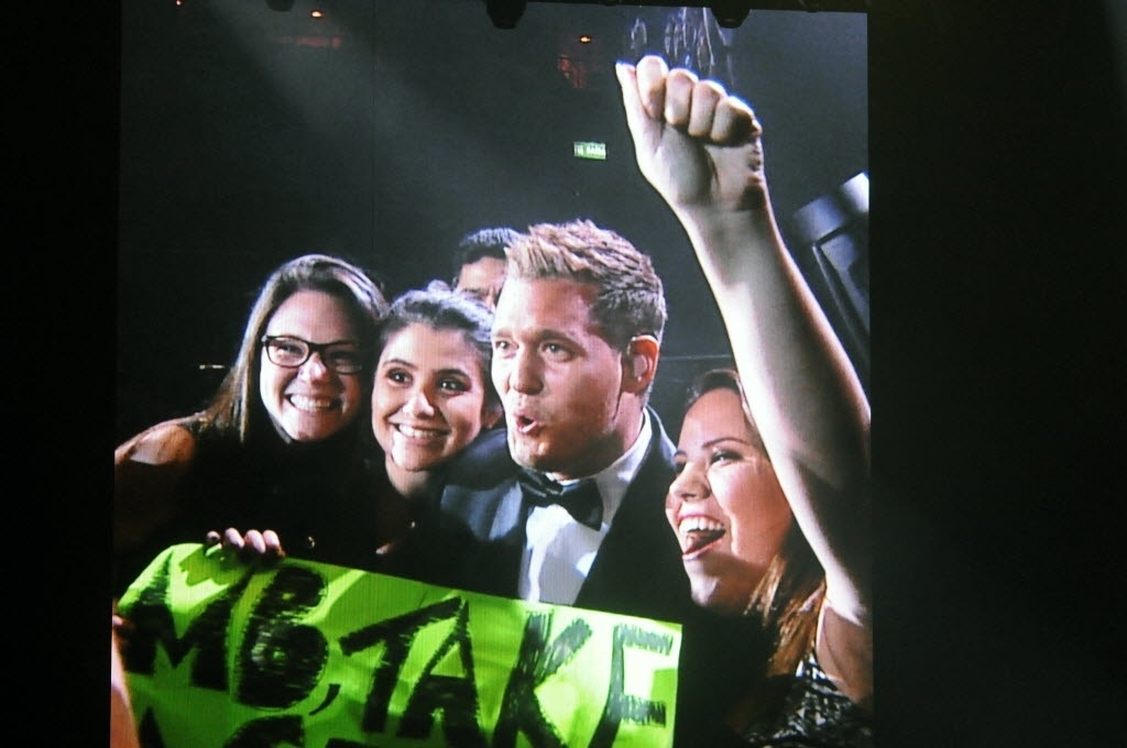 17.set.2014 - Michael Bublé faz sua primeira apresentação no Brasil no HSBC Arena, na zona sul do Rio de Janeiro, nesta quarta-feira - Alexandre Durao/UOL