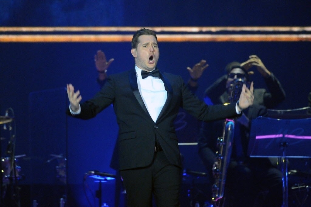 17.set.2014 - Michael Bublé faz sua primeira apresentação no Brasil no HSBC Arena, na zona sul do Rio de Janeiro, nesta quarta-feira - Alexandre Durao/UOL