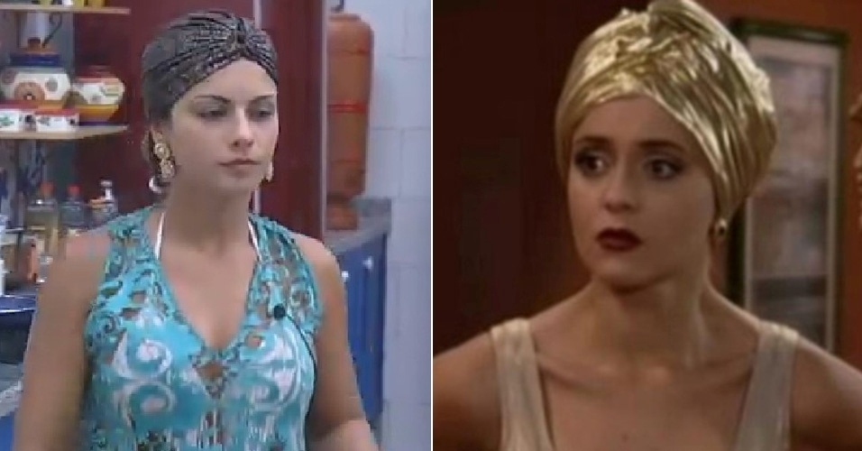 Usando um turbante na cabeça, Babi Rossi de "A Fazenda 7" fica parecida com a personagem Paola Bracho (Gabriela Spanic) da novela mexicana "A Usurpadora"
