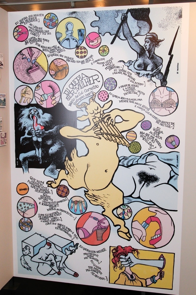 20.set.2014 - As tiras, as cores e a militância de Laerte estão na mostra ?Ocupação Laerte?, que teve abertura no sábado (20), com a presença do cartunista, no Itaú Cultural, em São Paulo - Manuela Scarpa/Photo Rio News