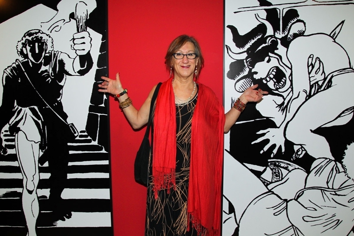 20.set.2014 - As tiras, as cores e a militância de Laerte estão na mostra "Ocupação Laerte", que teve abertura no sábado (20), com a presença do cartunista, no Itaú Cultural, em São Paulo - Manuela Scarpa/Photo Rio News