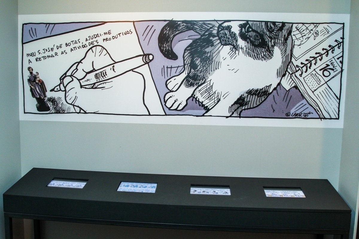 20.set.2014 - As tiras e a militância de Laerte estão na mostra ?Ocupação Laerte?, que teve abertura no sábado (20), com a presença do cartunista, no Itaú Cultural, em São Paulo - Manuela Scarpa/Photo Rio News