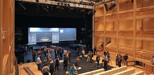 O teatro Teatro Shakespeare de Gdansk, na Polônia - Piotr Wittman/AFP