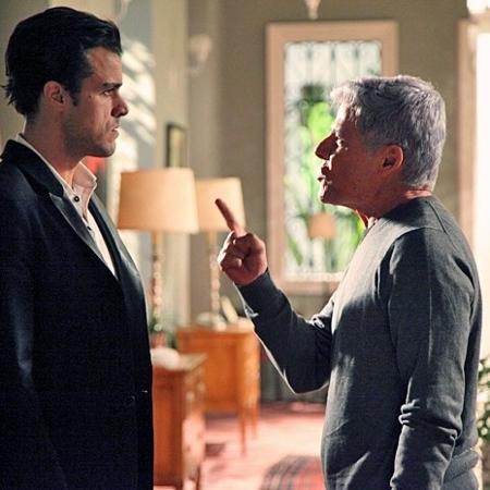 Joaquim Lopes e José Mayer interpretaram filho e pai em "Império" - Reprodução/Império/Gshow - Reprodução/Império/Gshow