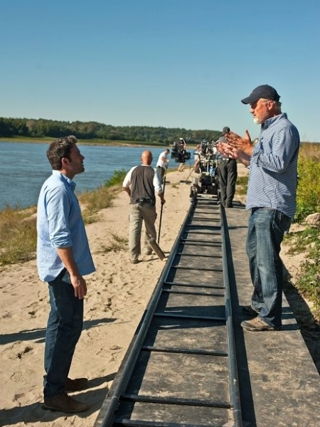 David Fincher e Ben Affleck durante as filmagens de "Garota Exemplar" - Divulgação