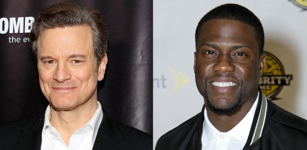 Colin Firth e o comediante Kevin Hart, que irão estrelar o remake de "Intocáveis" - Reprodução/Montagem