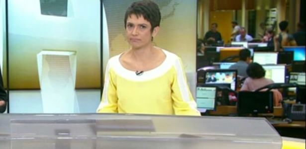 Sandra Annenberg, na Globo, e Rachel Sheherazade, no SBT, usam a mesma blusa para apresentação de telejornais