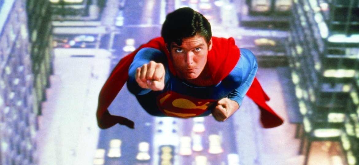 Christopher Reeve em cena de "Superman: O Filme" (1978) - Reprodução