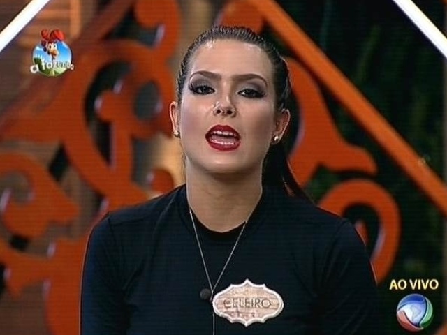 13.out.2014 - Débora Lyra opta por anular seu voto e indica MC Bruninha para a quarta roça de "A Fazenda 7"