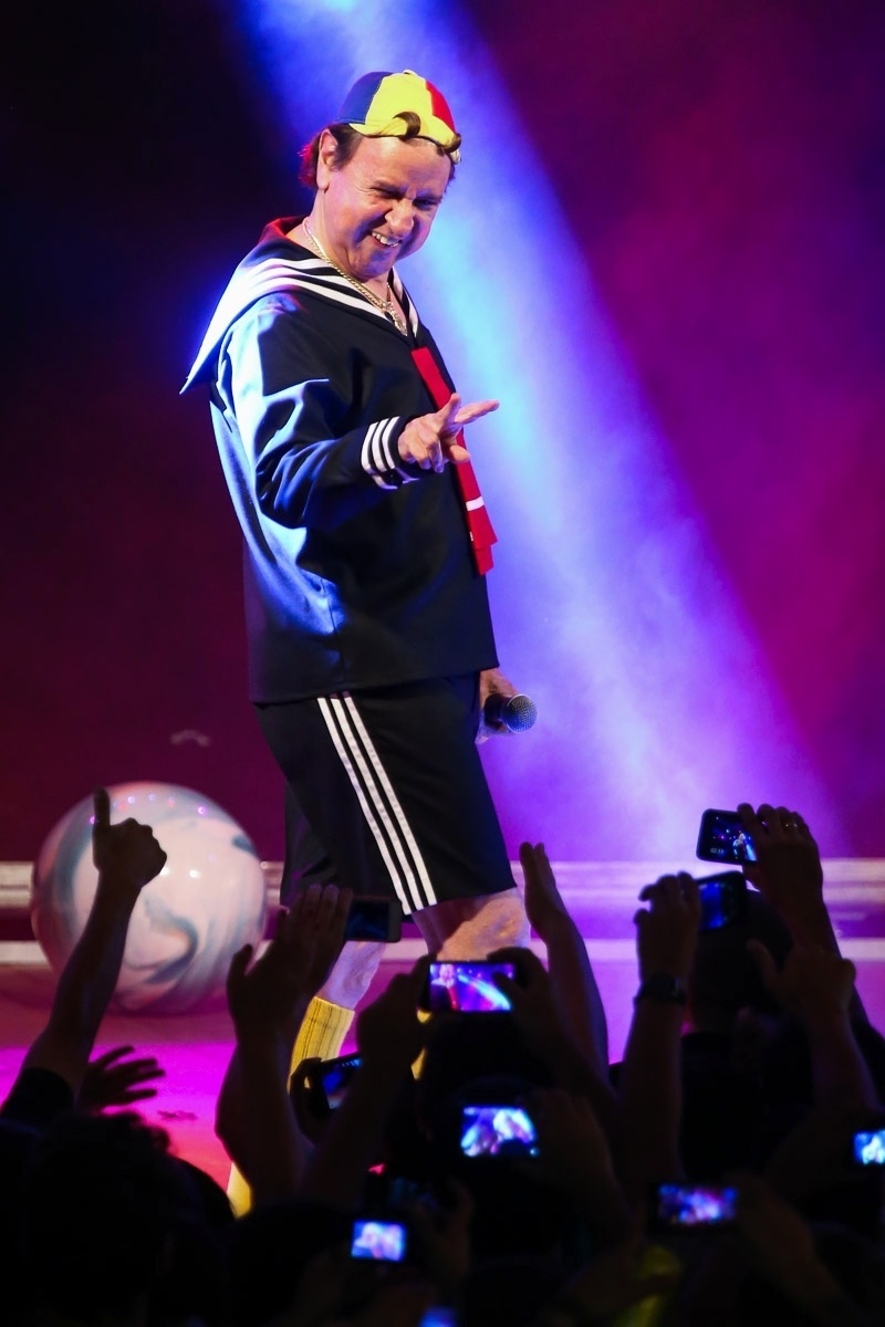 12.out.2014 - Carlos Villagrán, o Kiko do "Chaves", comemora os 40 anos de sucesso de seu personagem em show único em São Paulo - Manuela Scarpa/Photo Rio News