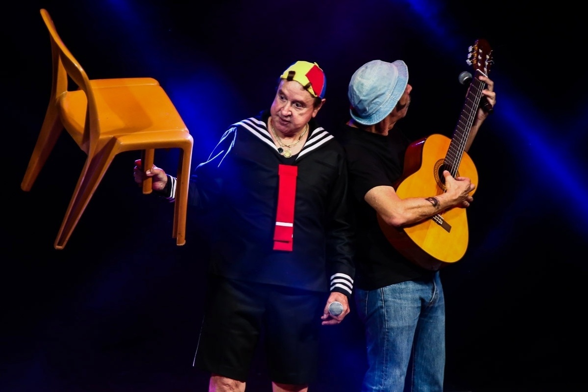 12.out.2014 - Carlos Villagrán, o Kiko do "Chaves" ressuscita o personagem Seu Madruga em seu show em São Paulo - Manuela Scarpa/Photo Rio News