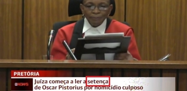 Globo News comete gafe e se esquece da letra "n" na palavra "sentença"