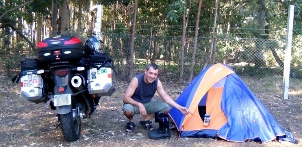 De moto, Júnior percorreu 17 países em seis meses - Arquivo pessoal