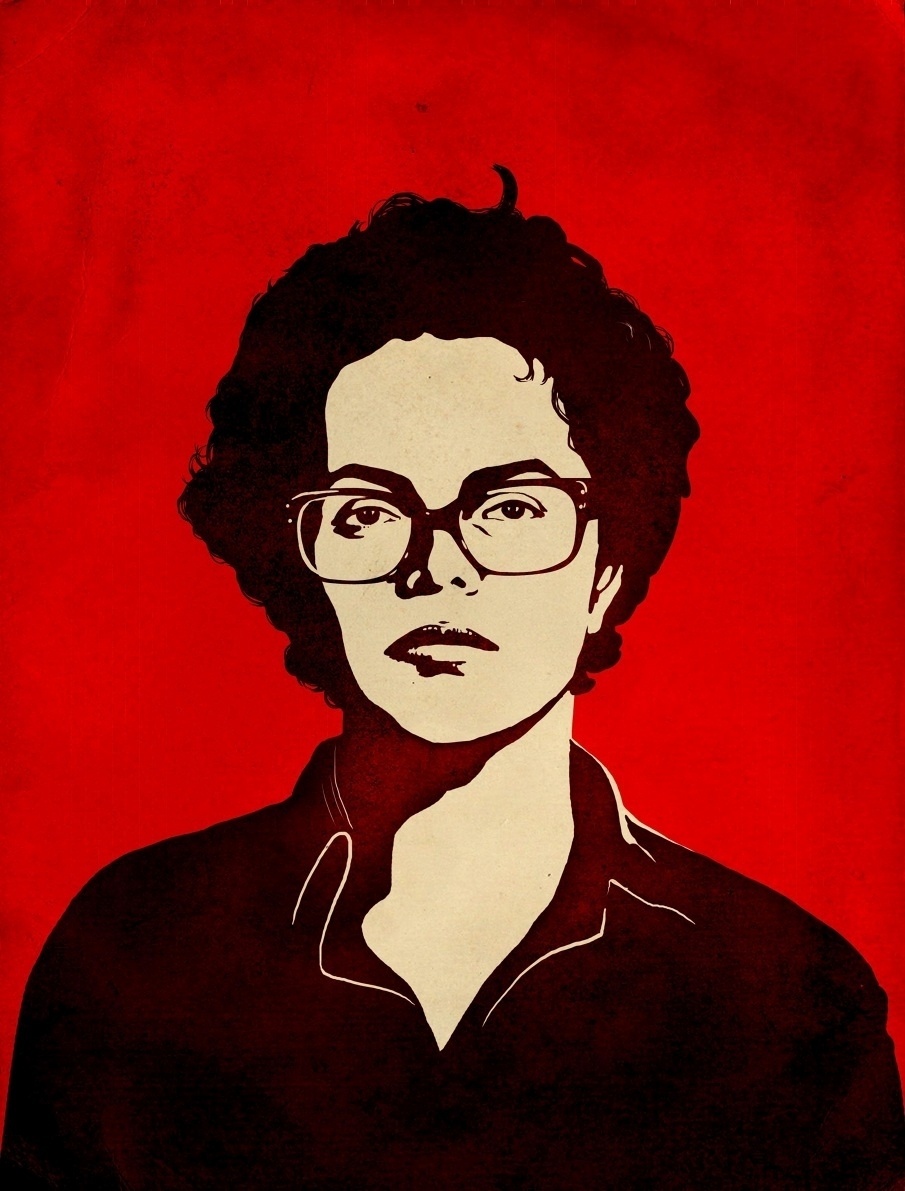 Ilustração feita por Sattu Rodrigues a partir da fotografia 3x4 de Dilma Rousseff feita pelo Dops - Sattu