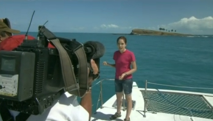 2013 - No programa "Globo Mar", que Poliana Abritta comandava ao lado de Ernesto Paglia, a apresentadora foi vista muitas vezes de bermuda, já que a atração fala sobre a natureza e a vida marinha