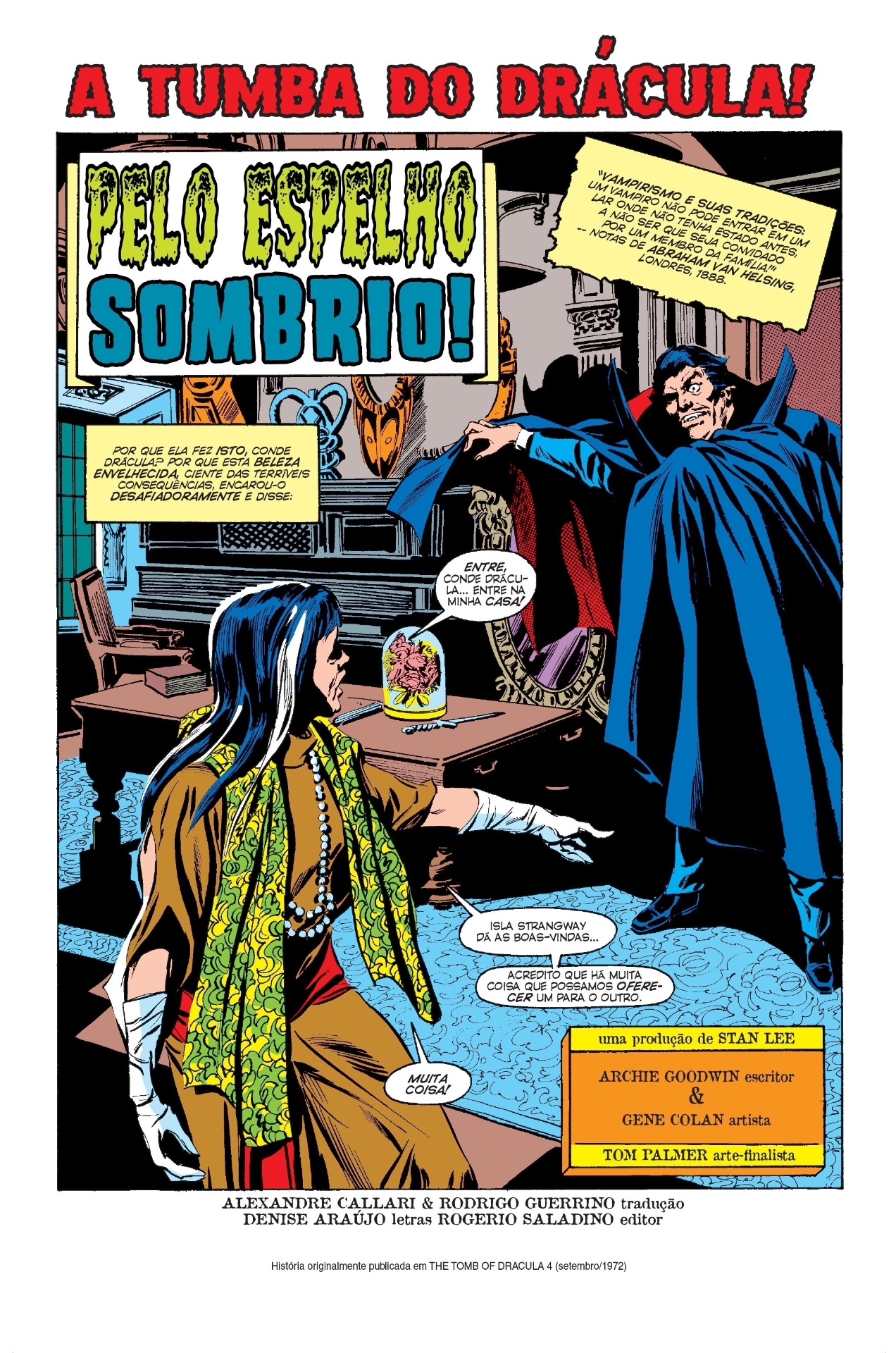 Imagem da HQ "A Tumba de Drácula" - Divulgação/Panini