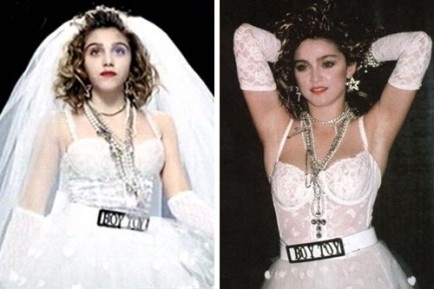 Lola Ciccone León, filha de Madonna com o personal trainer Carlos León, usa o mesmo vestido que a mãe usou em 