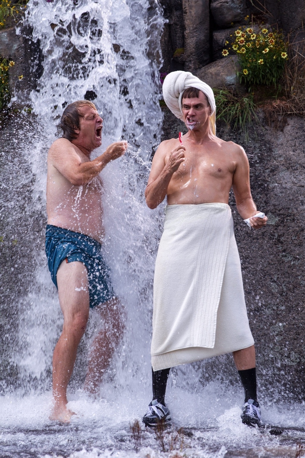 Jim Carrey e Jeff Daniels em cena de "Debi e Lóide 2" - Divulgação