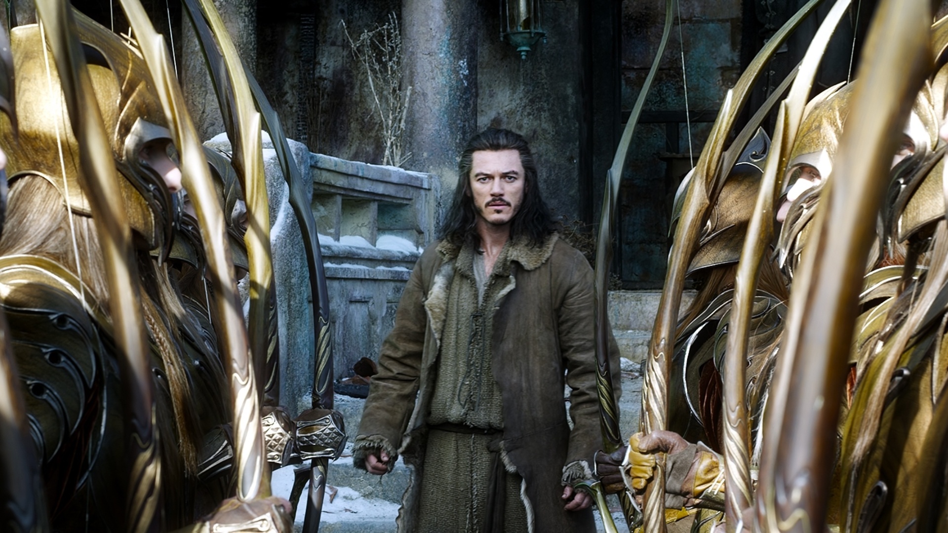 O arqueiro Bard (Luke Evans) em cena de "O Hobbit: A Batalha dos Cinco Exércitos" - Divulgação