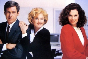 1988: "Uma Secretária de Futuro", com Melanie Griffith, Harrison Ford e Sigourney Weaver - Reprodução