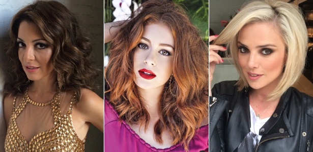 Cores de cabelo do verão: o castanho de Ana Paula Padrão, o ruivo de Marina Ruy Barbosa e o loiro de Nathália Rodrigues - Reprodução/Instagram