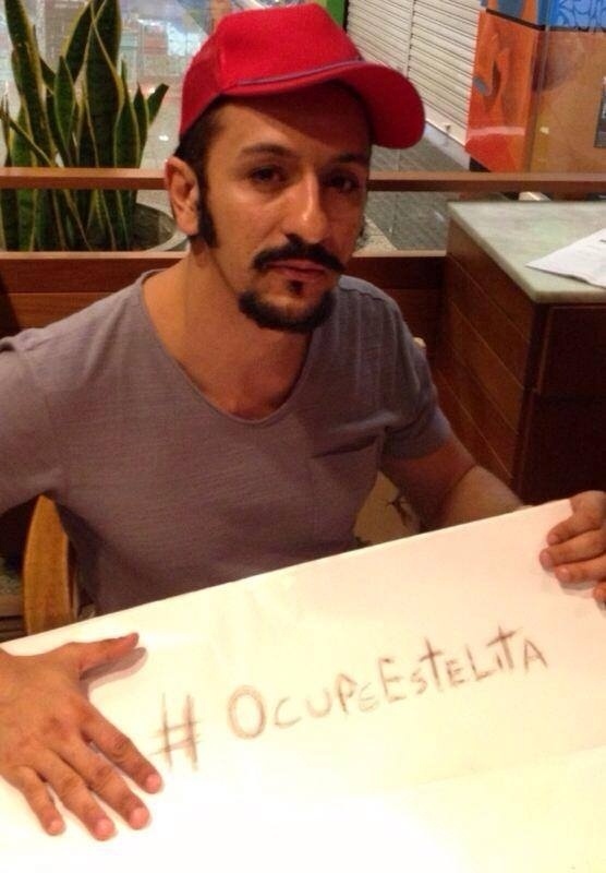 Irandhir Santos apoia o Movimento Ocupe Estelita, que defende um destino diferente para o Cais Estelita do que a construção de um condomínio de luxo  - Reprodução/Facebook