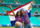 Fã de futebol, grávida faz ensaio de fotos em estádio em Salvador - Vaner Casaes/Ag. BAPRESS