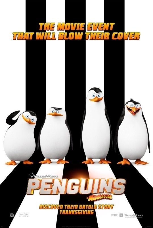 Pôster em inglês de "Os Pinguins de Madagascar", de Simon J. Smith e Eric Darnell - Divulgação