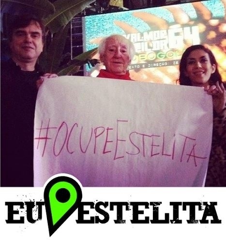 Zé Celso (centro) apoia o Movimento Ocupe Estelita, que defende um destino diferente para o Cais Estelita do que a construção de um condomínio de luxo  - Reprodução/Facebook