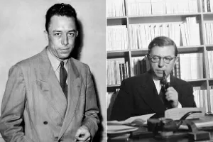 Albert Camus e Jean Paul-Sartre  - AFP/AP