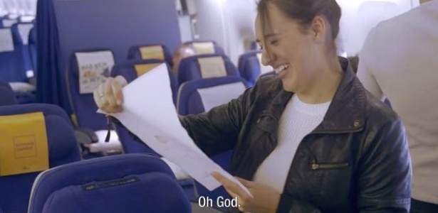 Passageira encontra carta de ente querido em seu assento na aeronave da KLM - Divulgação/KLM