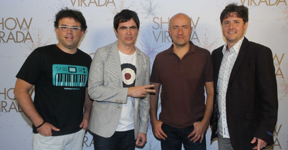 26.nov.2014 - A banda Skank marca presença na segunda noite de gravações do "Show da Virada" nesta quarta-feira, no Citibank Hall, na zona sul de São Paulo