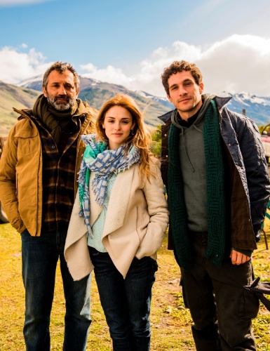 Domingos Montagner, Isabelle Drummond e Michel Noher em El Calafate, na Patagônia, Argentina