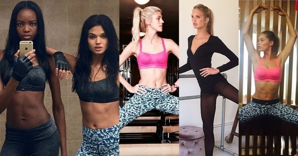 Montagem de cinco angels da Victoria's Secret - Reprodução/Instagram