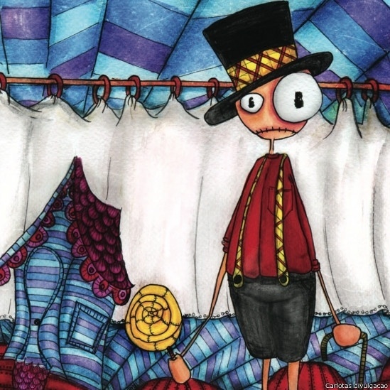 Artista plástica paulista Carla Douglass, 31, usa seus personagens "imperfeitos" - olhos desproporcionais, pescoços compridos e formas assimétricas - para pregar a tolerância em escolas e instituições públicas e privadas - Carlotas/ Divulgação