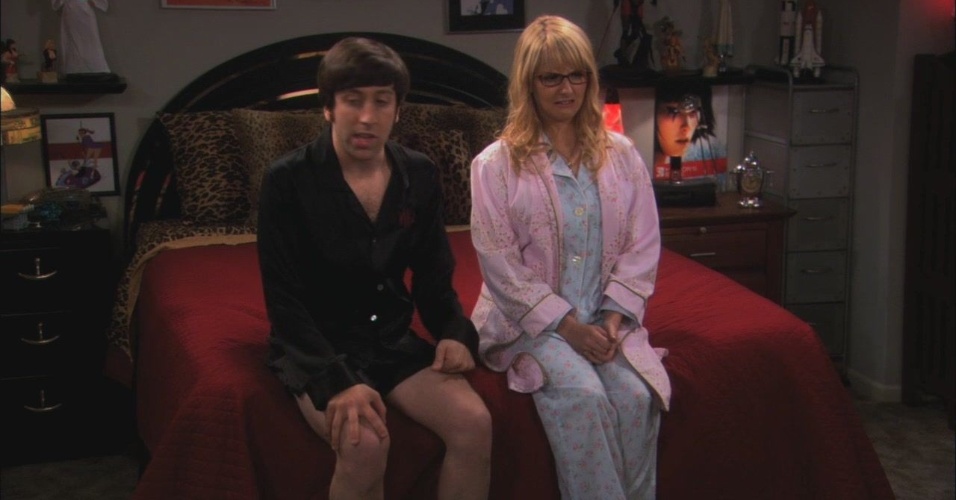 Howard (Simon Helberg) e Bernadette (Melissa Rauch) na série "The Big Bang Theory"