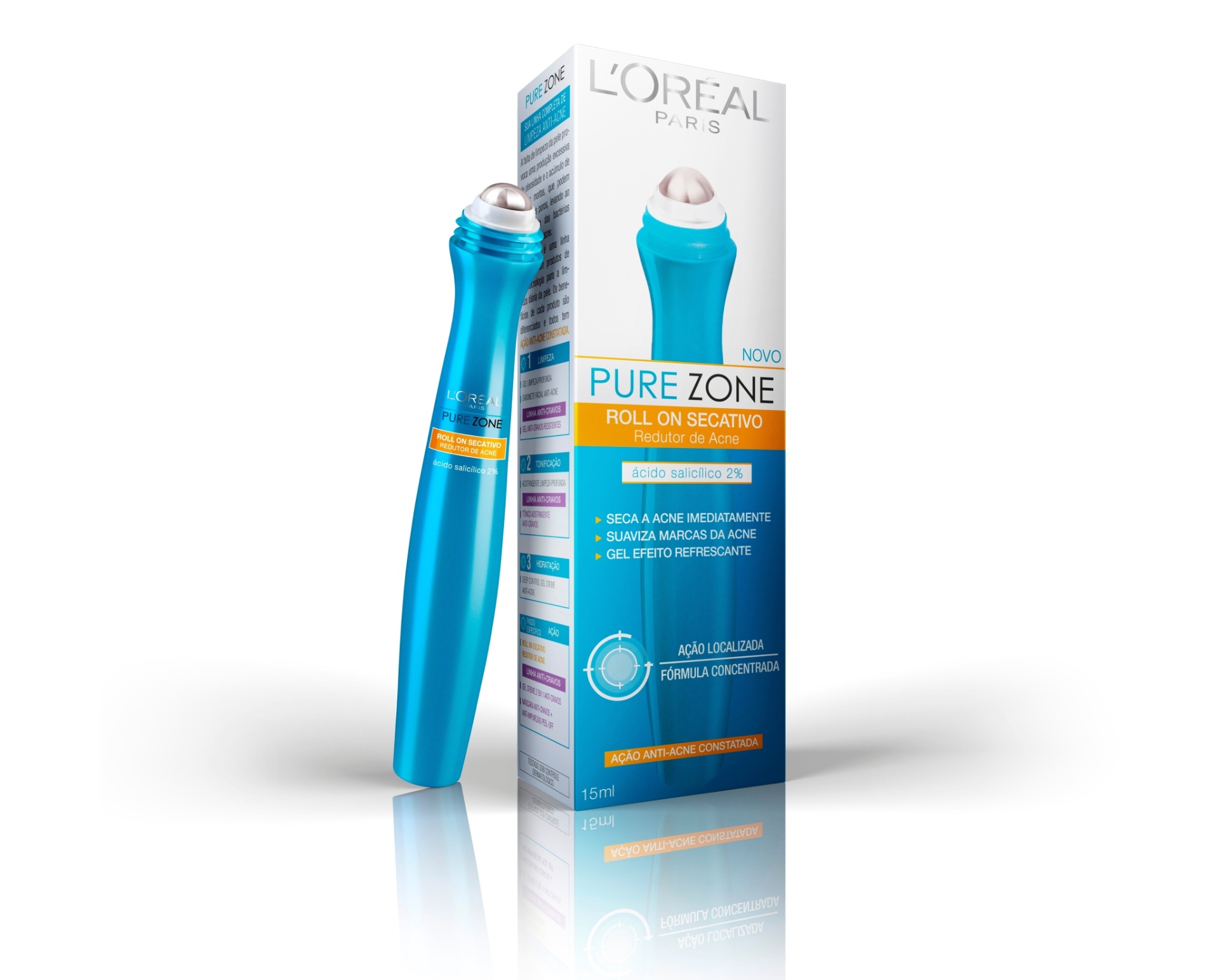 Produtos para acne adulta - Pure Zone Roll On Secativo, de L'Oréal Paris - Divulgação