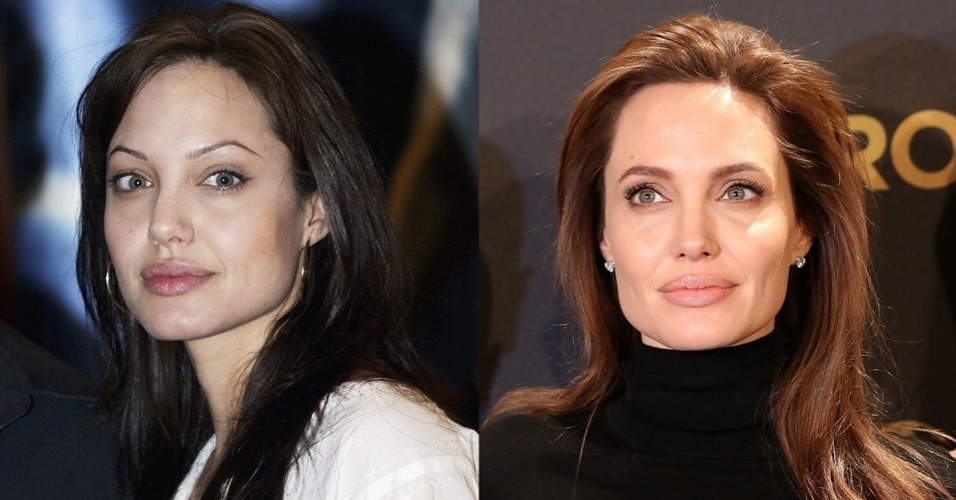Antes e depois das sobrancelhas de Angelina Jolie - Getty Images