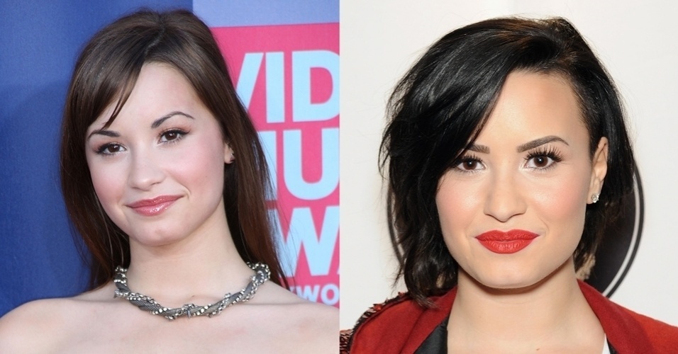 Antes e depois das sobrancelhas de Demi Lovato - Getty Images