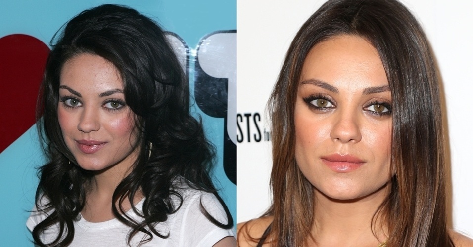 Antes e depois das sobrancelhas de Mila Kunis - Getty Images