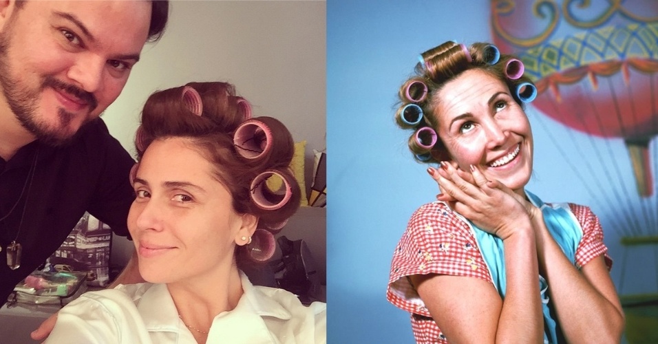 Giovanna Antonelli postou uma foto em seu Instagram nesta quarta-feira (10) cheia de bobs no cabelo