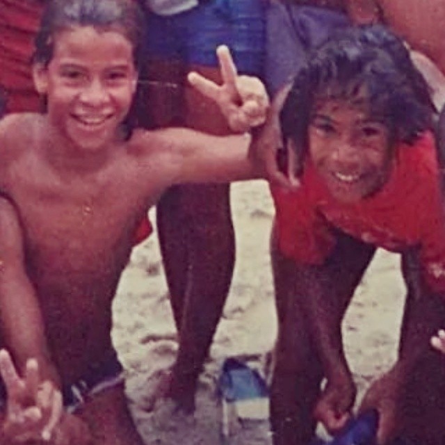 12.dez.2014 - Thiago Martins publicou uma foto da infância para homenagear o aniversário do amigo Micael Borges, que completa 26 anos nesta sexta-feira (12)